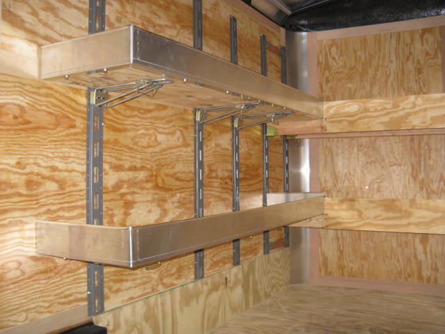 Wire Shelf Bracket – Adjustable E-Track Shelving for Trailers & Garages