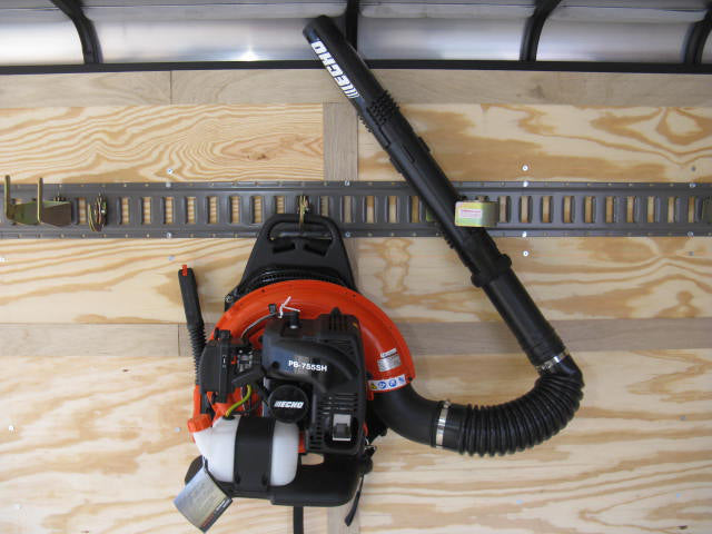Small Utility Hook – Patented Wall Storage Hook for Backpack Blowers, Cords & More, Part # 204