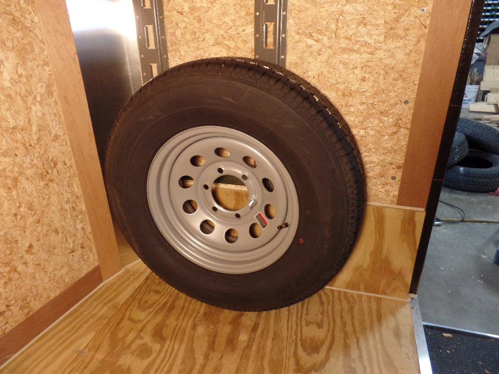 E-Track Spare Tire Mount – Snap-In Trailer Spare Tire Holder with Lug Nut & Bolt, Part # 206