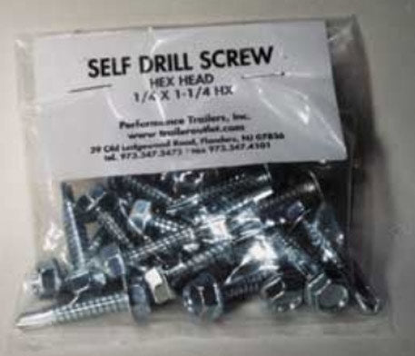 Self-Drilling Tech Screws – E-Track Wall Mount Fasteners for Steel Frame Trailers (25-Pack)